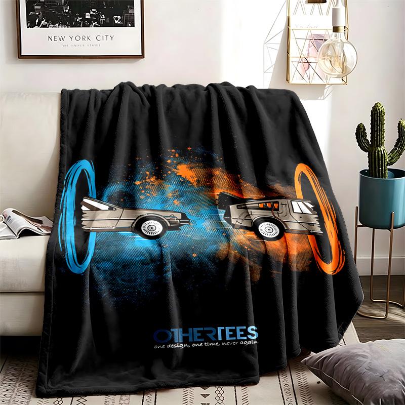 Back to the Future Theme Blanket Suitable For The Sofa Camping And Travel Made Of Soft Flannel Material An Ideal Gift For Occasions Such As Birthday