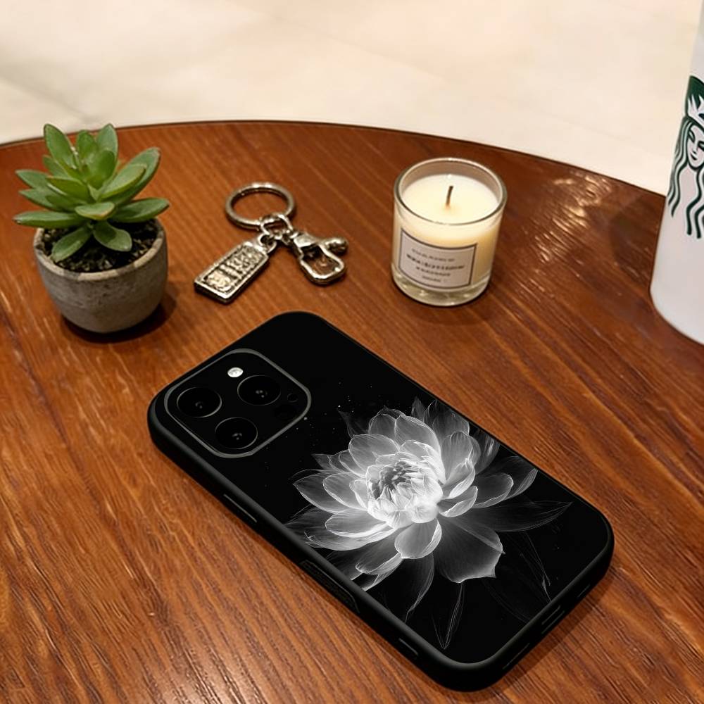 

Dark flower Phone Case For iPhone 17, 16,15,14,13,12,11 Plus,Pro Max, Others Soft Silicone Black Cover iPhone15Plus