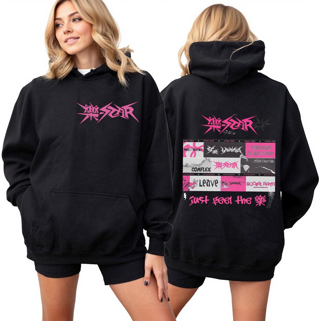 Roupa Casual Feminina da Moda Fato de Treino Top de Manga Comprida Moletom com Capuz Estampado