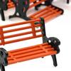 1:12 Dollhouse Miniature Park Bench Recliner Lounge Chair Mini Double Chair Model Garden Decor Toy Doll House Accessories