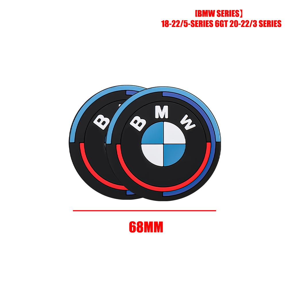 2Pcs Silica Gel Car Coaster Water Cup Anti-slip Pad Auto Accessories For Bmw M Performance E46 F10 E39 F20 E36 E90 E60 F30 X3 X5