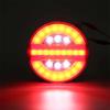 2Pcs 5.3" Dynamic LED Car Bus Van Caravan Lamp Flow Turn Signal Tail Light Brake