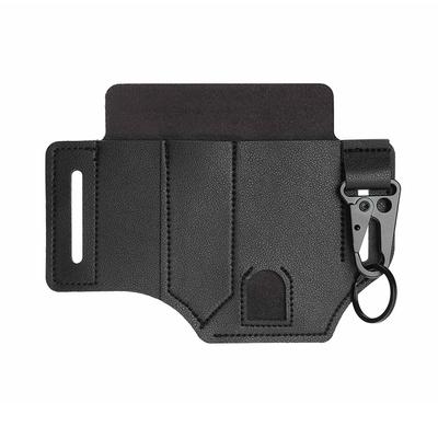Lederscheide Etui Taktisch Multifunktionale Gürtelwerkzeug EDC Taschenorganizer Outdoor Camping Hängender Hüftgurt Taschenlampe Etui