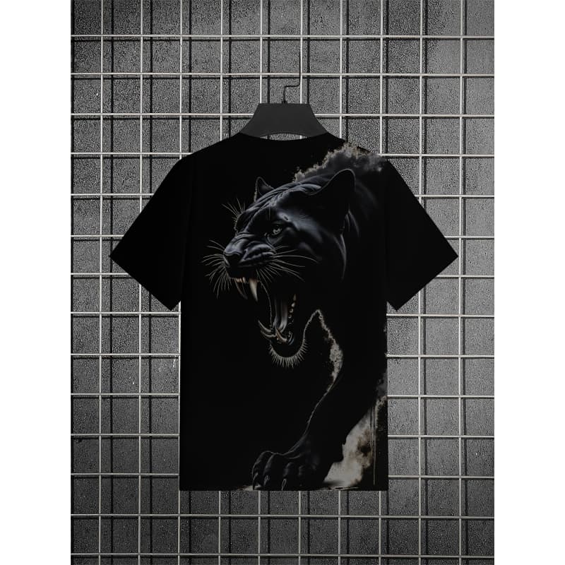 Men's Fashion 3D Printed Men's T-Shirt Round Neck Short Sleeve Trendy Street Wear