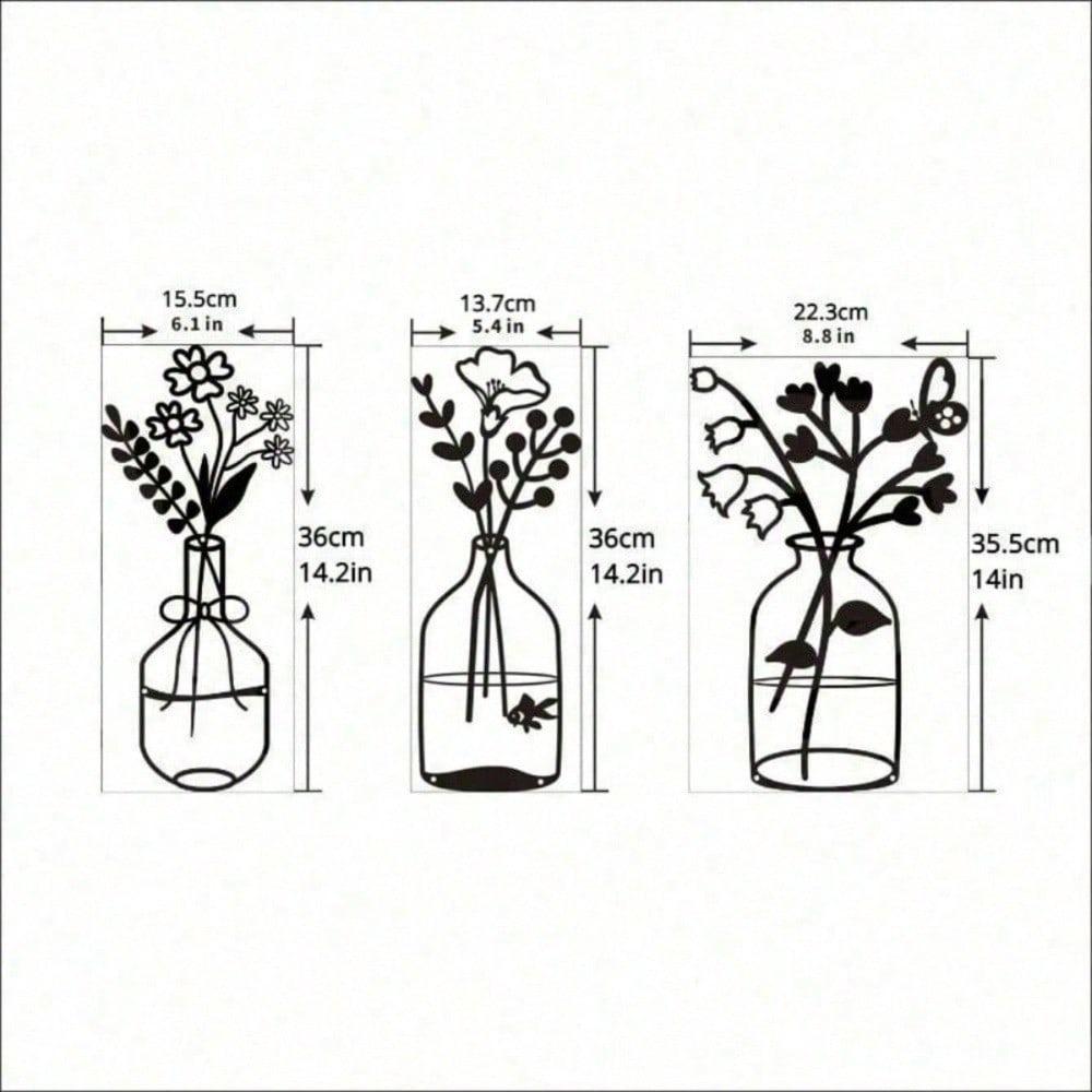 Metal Wall Art 3 Piece Tree of Life Bohemian Decor Home Gift