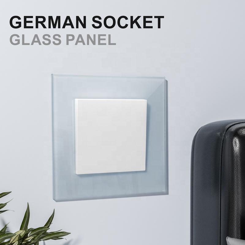 White Black Gold Grey Glass Light Switch Design 1 Gang 1 Way 2 Way 3 Way Manual Wall Switch