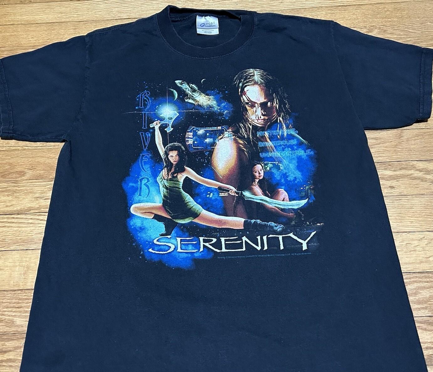 Vtg Y2K 2005 Serenity River Firefly Movie Promo T-Shirt Size M S