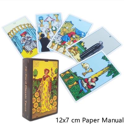 12x7 cm 78 karet klasické tarotové papírové ruční karetní hry