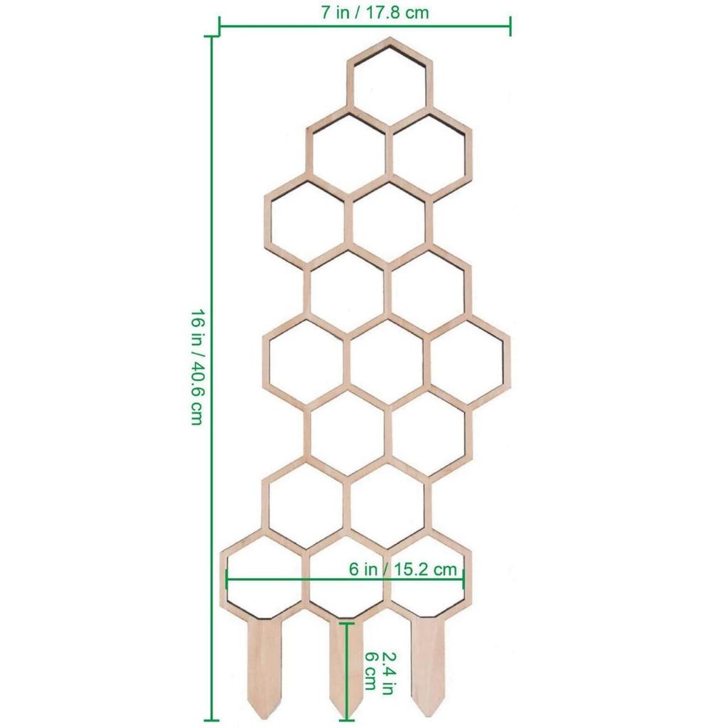 Indoor Plant Trellis for Climbing Plants Small Garden Wooden Trellis for Potted Plants Honeycomb Shape Trellis Starter Holder