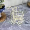Stroller Shape Micro Landscape Ornaments, Weather-Resistant Baby Carriage Garden Decorations, Cute Decorative Miniature Chair for Outdoor Courtyard