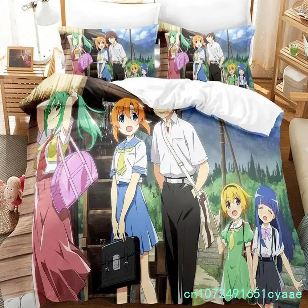 3D Druck Anime Higurashi When They Cry Bettwäsche Set Einzelbett Twin Full Queen King Size Bettset Aldult Kinder Schlafzimmer Bettbezug Sets