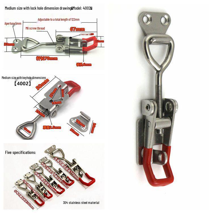 304 Stainless Steel Adjustable Toggle Latch Clamp