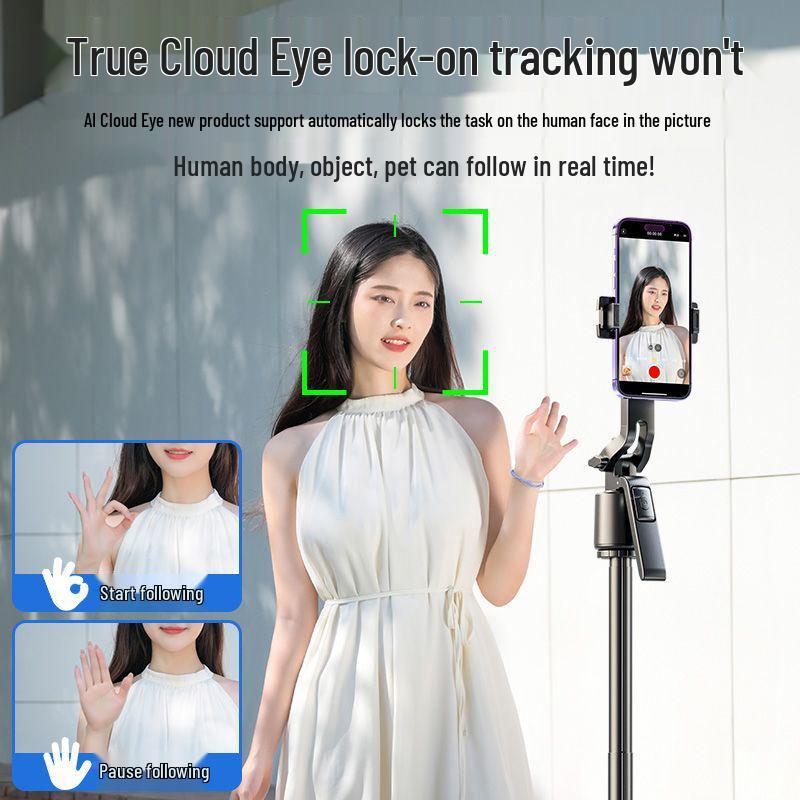 2025 Mobile Phone Selfie Stick & Gimbal: 360° Rotating Live Stream Tripod