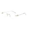 New Retro Metal Frameless High-end Sunglasses for Men and Women Fashion Trendy Outdoor Sunscreen Sunshade Glasses
