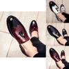 Elegant Men Brogue Tassels Casual Platform Formal Pumps Pointy Toe Shoes Slip On Loafers