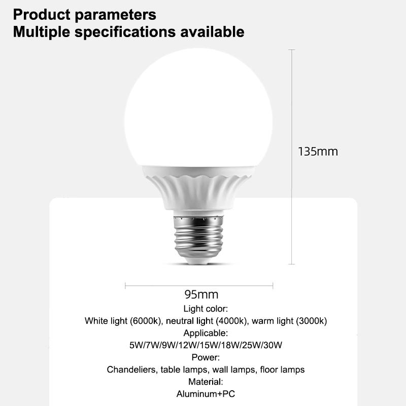Led Bulbs E27 Ac 220V G80 G95 High Light Led Lamp Energy Saving Cold Warm White Led Light Outdoor Light
