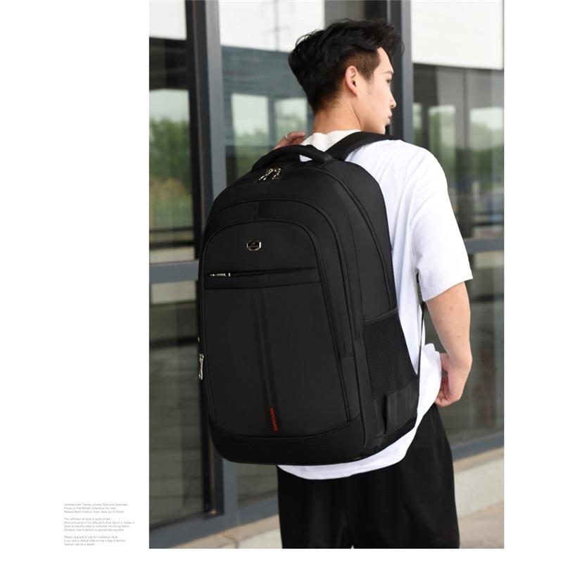Pánský cestovní batoh Velká kapacita Jednoduchý styl Kapsa na notebook do práce Školní batoh pro studenty