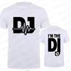 Men's T-shirt for Men Fashion DJ Heartbeat Printed T Shirt Short-sleeved Streetwear Music Lover Summer Casual Men's Tshirts Tops