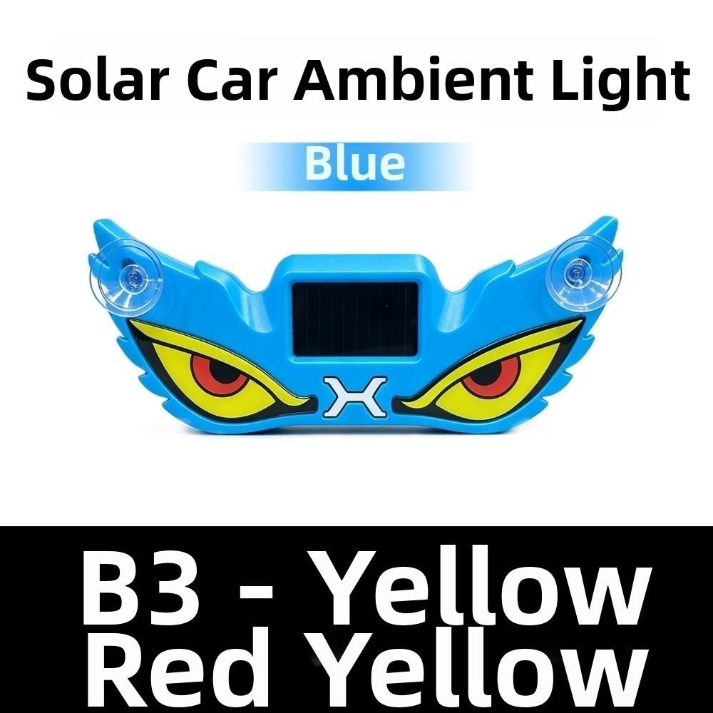 Wireless Solar Powered Demon Eye Car Light Suction Cup Smart LED Lights Cool EYE Ambient Lights