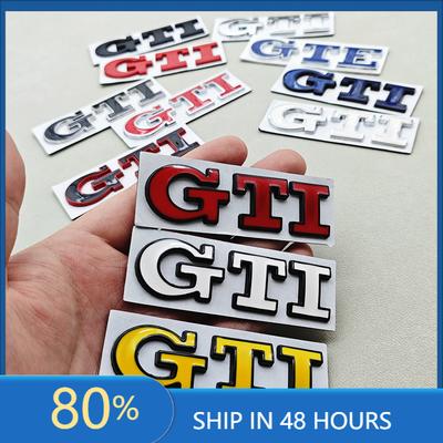BANP9 For VOLKSWAGEN VW GTI 3D Metal Logo GTI Emblem Letters Car Rear Trunk Badge For Volkswagen VW Golf 4 5 6 7 7.5 MK4 MK5 MK6 MK7 G