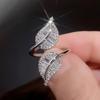 925 Sterling Silver Tree Branch Shape Ring Charm Sparkling Zirconia Rings Birthday Party Gift for Women Fine Jewelry Accessories