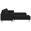 Living Room Sofa Set 3 pcs Black Polyester