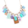 NOA [K0187] - Collier Créateur 'Bora Bora' turquoise mauve