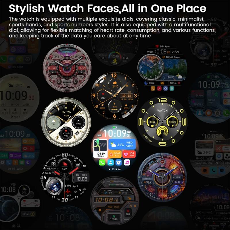 New Smart Watch Men NFC HD AMOLED Screen GPS Motion Trajectory Heart Rate Bluetooth Call Sports Smart Watch IP68 Wireless Charging
