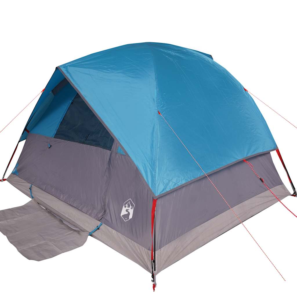 Vidaxl Family Tent, Dome, 6-Person, Blue, Waterproof
