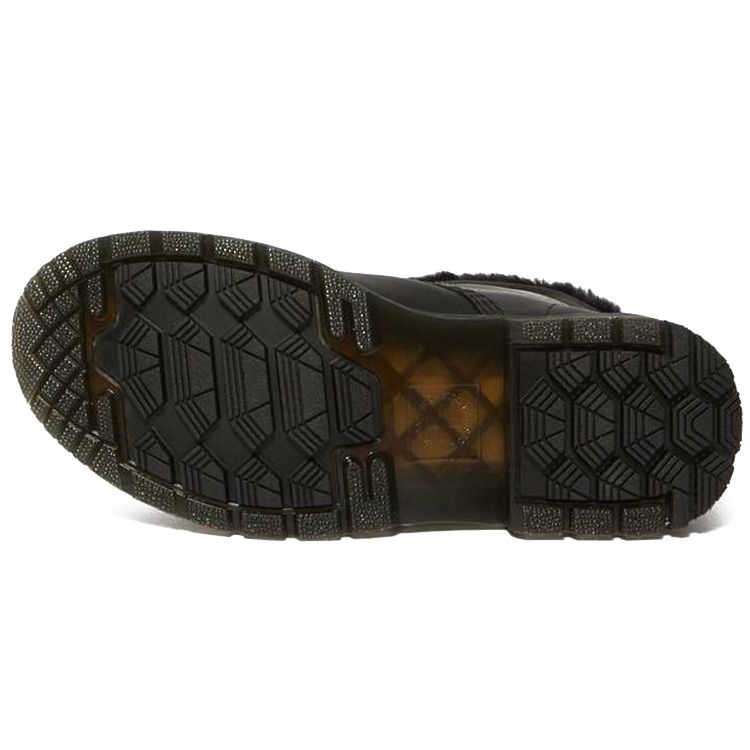 Dr. Martens 1460 Wintergrip Skórzane Outdoorowe Codzienne Buty Damskie Czarne 24015001