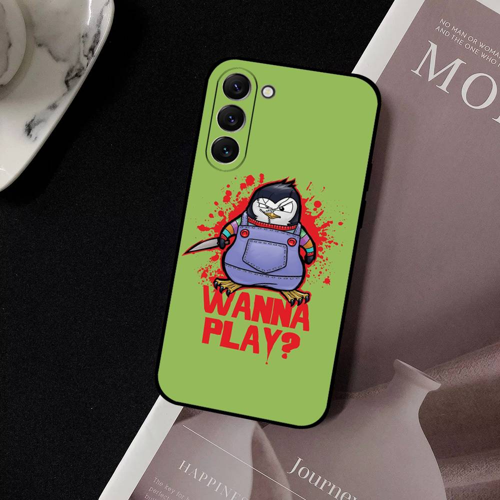 Cute P-Pingu Penguin Phone Case For Samsung Galaxy S21 S22 S23 S24ULTRA S25ULTRA FE Ultra Plus5G A52S S26 Soft Cover