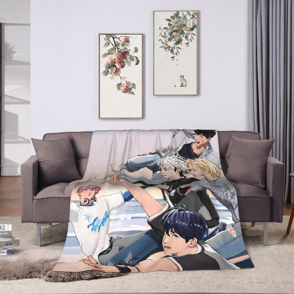 Kpop PLAVE Caligo pt  Blanket  Airplane Travel Flannel Throw Blanket For Couch Chair Warm Soft Customized Quality Bedspread Gift