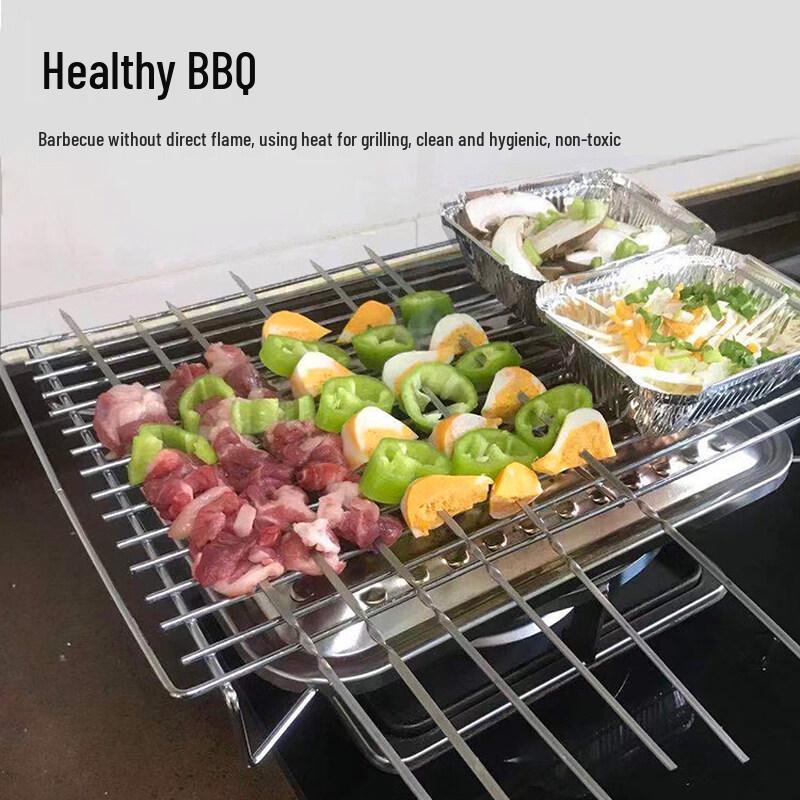 Yipan Edelstahl BBQ-Grill mit Werkzeugsatz