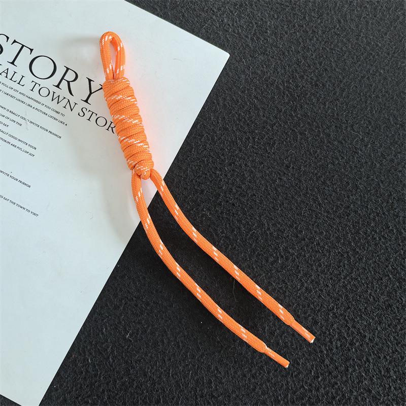 Colorful Trendy Miu Style Polyester/Nylon Braided Rope Pendant with Knotting for Bags