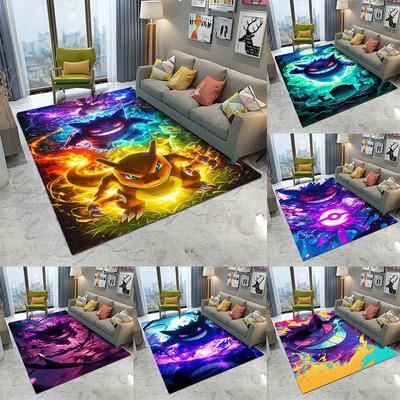 Gengar Pokemon Teppich Wohnzimmer Schlafzimmer Küche Sofa Tisch Balkon Eingang Matte Rutschfest Zuhause Niedlich Cartoon Dekor Matte