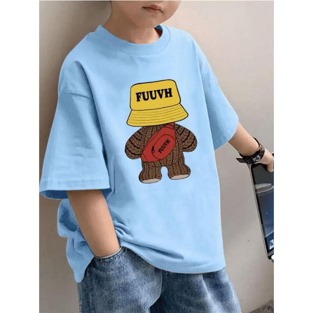 Kids T-Shirt Printed Kids T-Shirt Gift Pure Boys Short Sleeve T-Shirts