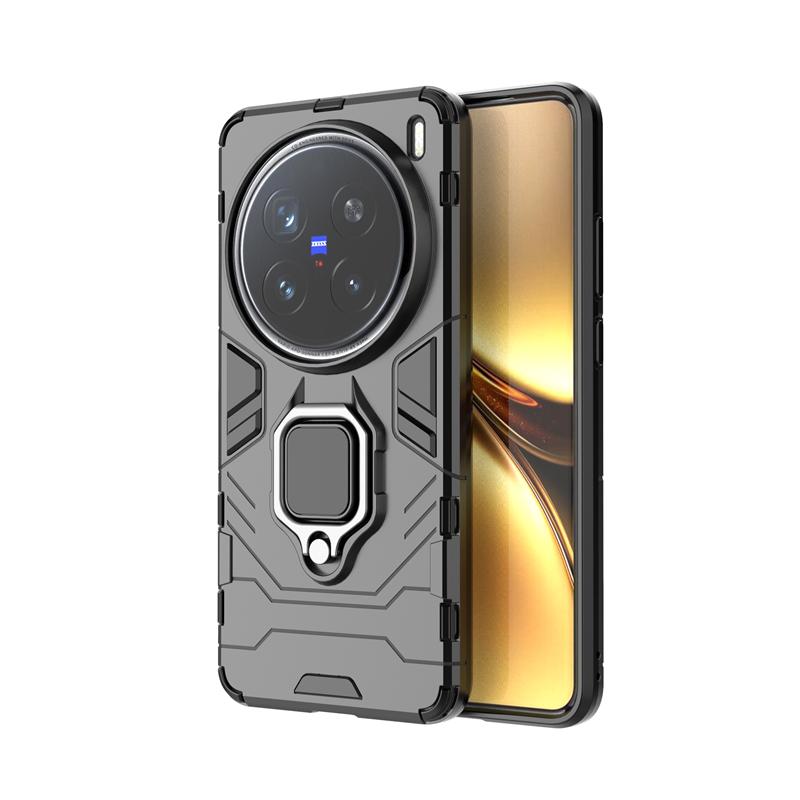 For Vivo X200 Pro Case Anti-knock Armor Magnetic Suction Stand Full Back Cover Vivo X200 Pro Case For Vivo X200 Pro 6.78 inch