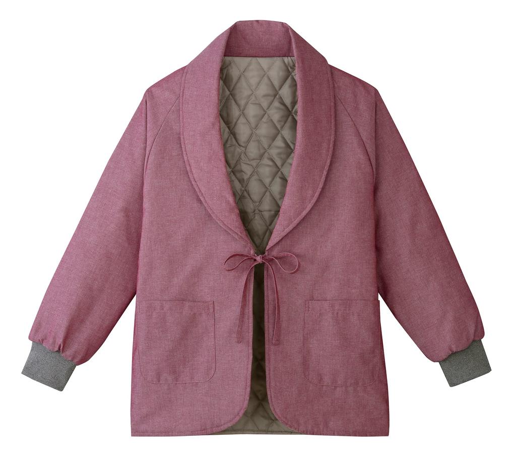 And Stylish Hanten Jacket for Wine Sizes Lightweight, Warm, Women. Red. M-L.