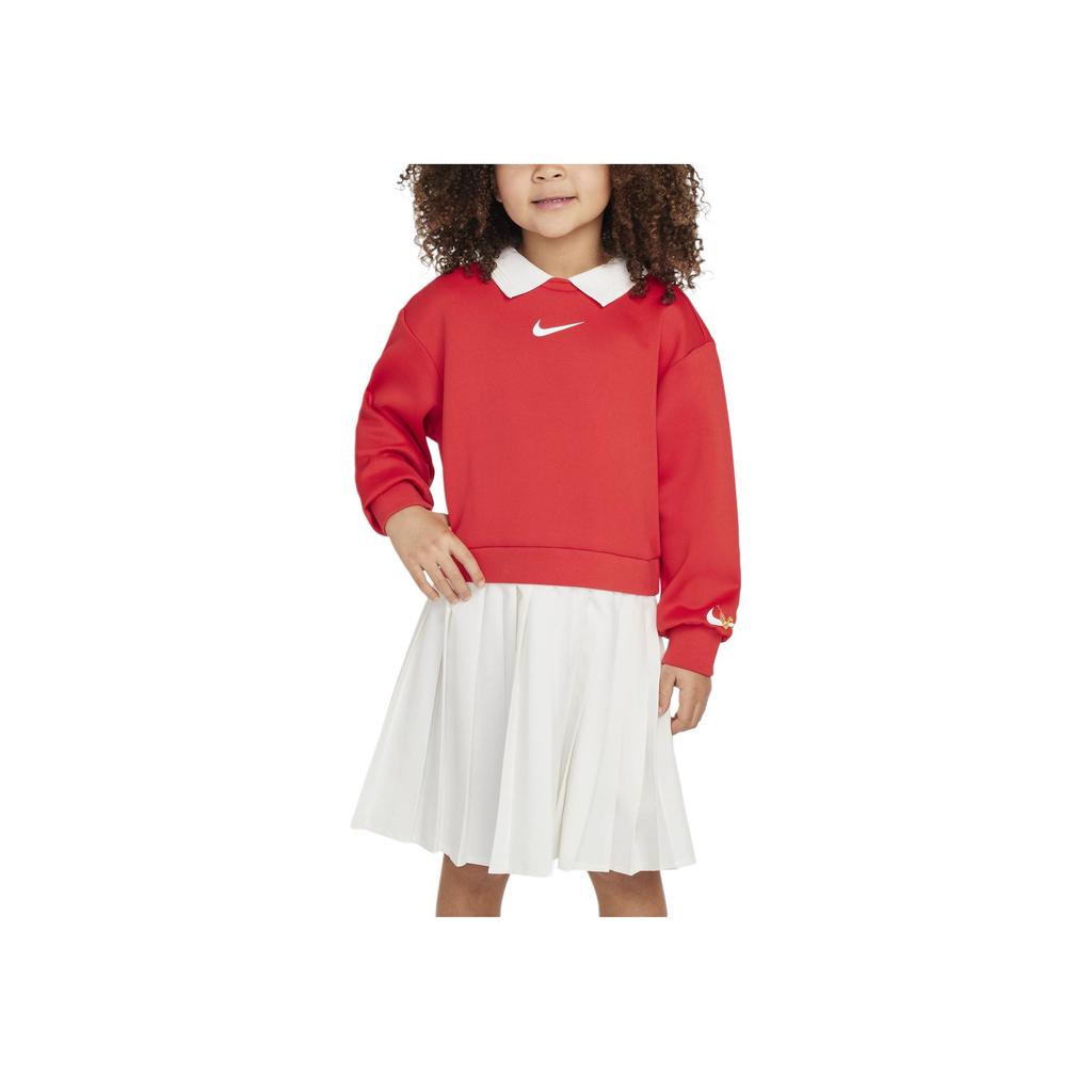 Nike Casual Fashion Simple Long Sleeve Dress Kids Dresses University-Red II0377-657
