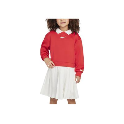 Casual Fashion Simple Long Sleeve Dress Kids Dresses University-Red II0377-657