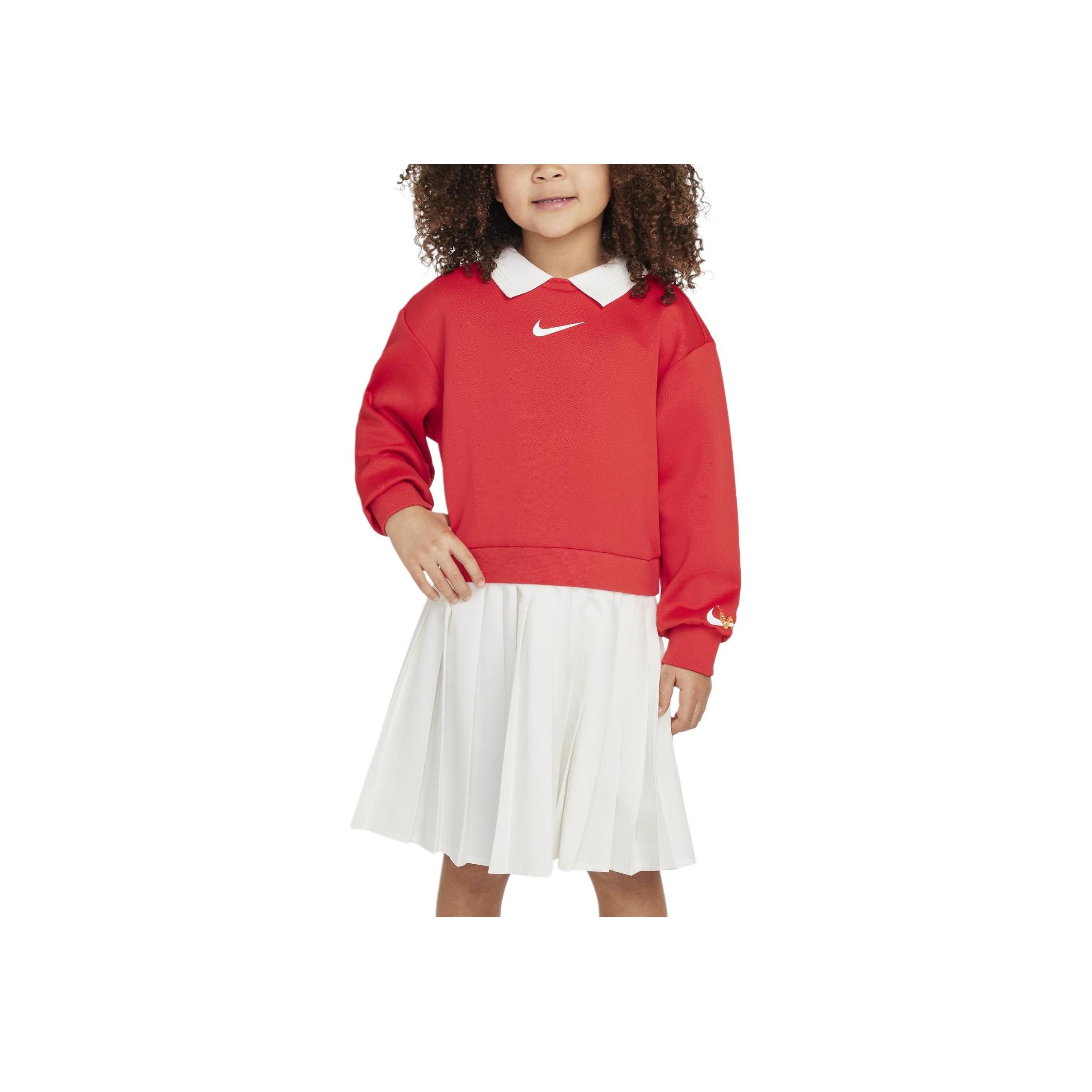 

Nike Casual Fashion Simple Long Sleeve Dress Kids Dresses University-Red II0377-657 L