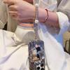 Diamond Pendant Phone Lanyard Universal Lanyard Anti-lost Luxury Diamond-encrusted Wrist Chain Short Pearl Diamond Ring Strap