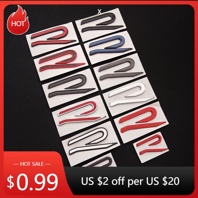 Für VW Volkswagen 2026 Neues 3D Metall R Logo Emblem Autokarosserie Heckklappenaufkleber für VW Volkswagen GTI R Rline Golf Be