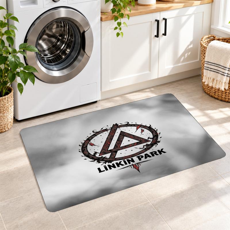 Flannel Kitchen Mat Linkin Park Soft Area Rug Non Slip Floor Carpet Home Decoration
