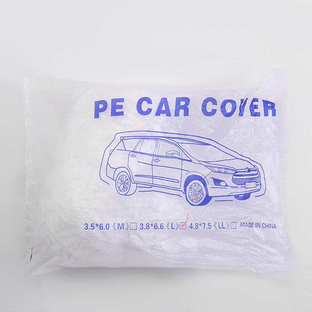 Universal Car Protective Cover S-XL Disposable Transparent Car Cover Outdoor Protection Waterproof Dust-Proof for Hatchback SUV