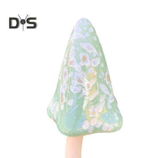 

Вставка для кашпо Керамический гриб Цветной глазурованный грибной декор Расписанные вручную скульптуры грибов для украшения сада фей на открытом воздухе I