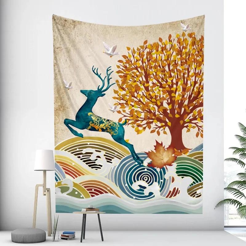 Tree of Life Psychedelic Scene Tapestry Office Living Room Decoration Home Wall Tapestry