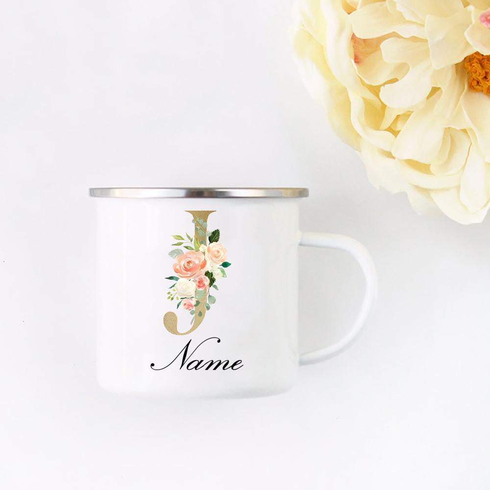 Personalized Name Enamel Mug Wedding Bachelor Party Wine Cup Bridesmaid Bride Valentine's Day Christmas Gifts for Her