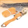 1 Set Tie Down Strap Orange Color Carbon Steel and Nylon 2500KG Working Tension Heavy Duty Ratchet