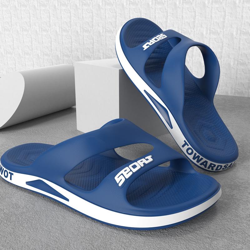Slippers men's summer wear fashion casual sandals soft-soled outdoor beach shoes one-word slippers household